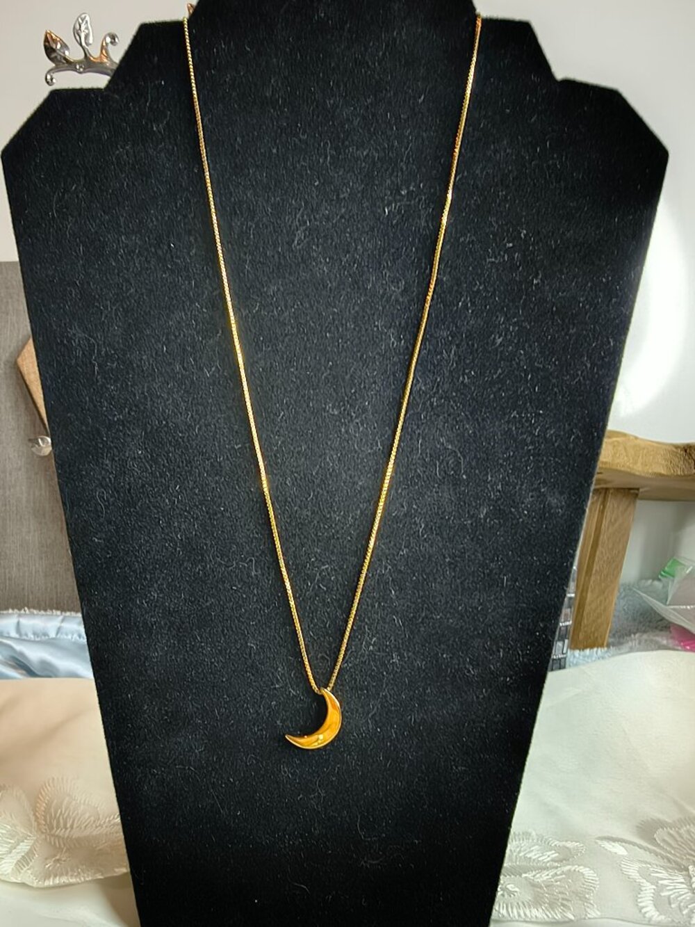 Sugar Blossom 14K Gold Plated Crescent Moon Necklace